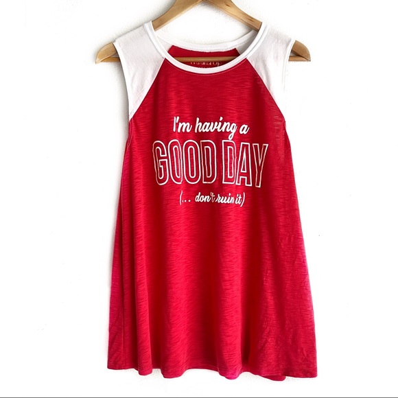 Wound Up Juniors Tank Top I’m Having a Good Day (Don’t Ruin It) Size Large - Picture 1 of 5